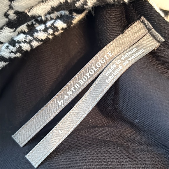 Anthropologie Jacquard Cut Out Black and White MIDI Dress - Picture 9 of 10